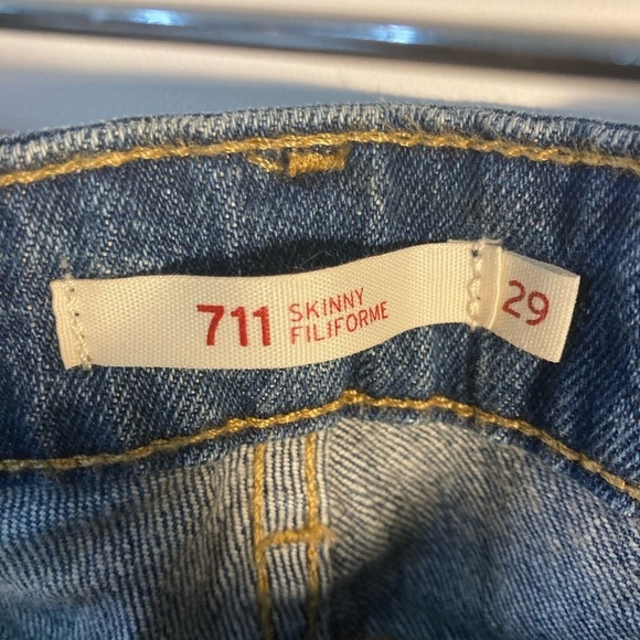 LEVI’S Jeans 711 Sz  29 w/ Patchwork in Various Washes NWT - Picture 2 of 7